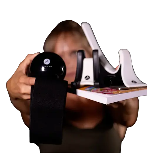 Person using Aletha Health muscle relief device on arm